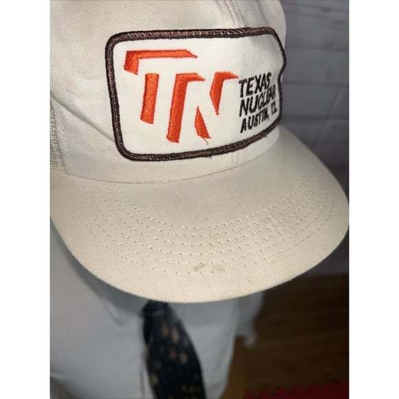 K Brand Texas Nuclear Hat Cap SnapBack White Mesh Trucker Patch Logo Austin TX - Picture 4 of 9